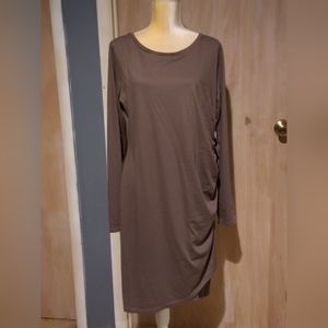 MELROSE & MARKET Taupe Long Sleeve Dress